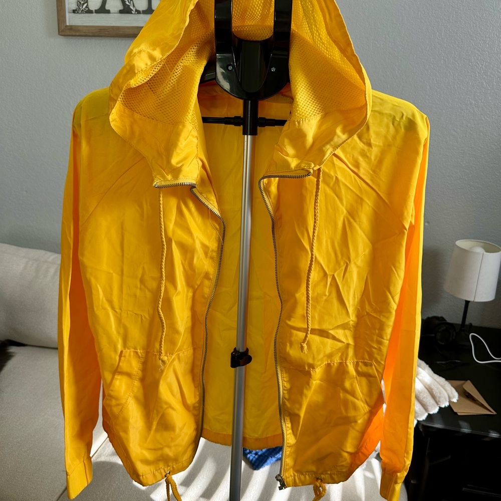 Bright Yellow Hooded Jacket
